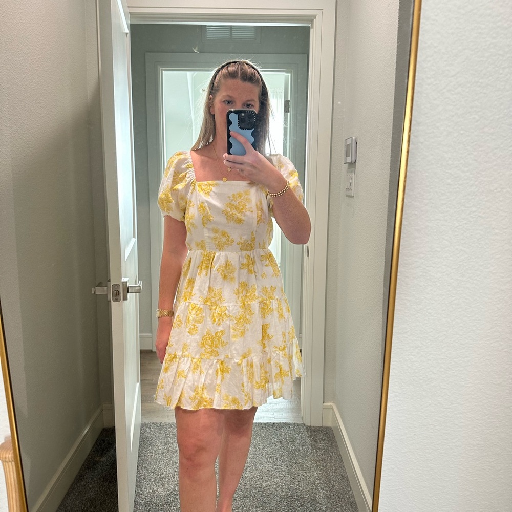 Chelsea & Violet Yellow Floral Dress
